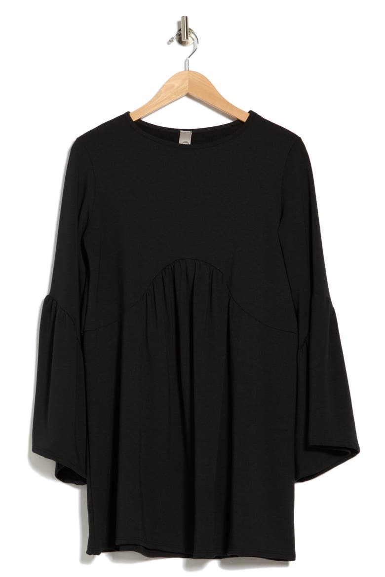 Long Sleeve Minidress, Alternate, color, BLACK