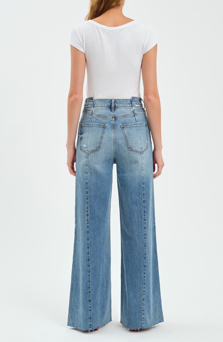 DAZE Rocky Tear Repair High Waist Wide Leg Jeans, Alternate, color, Dream On Vintage