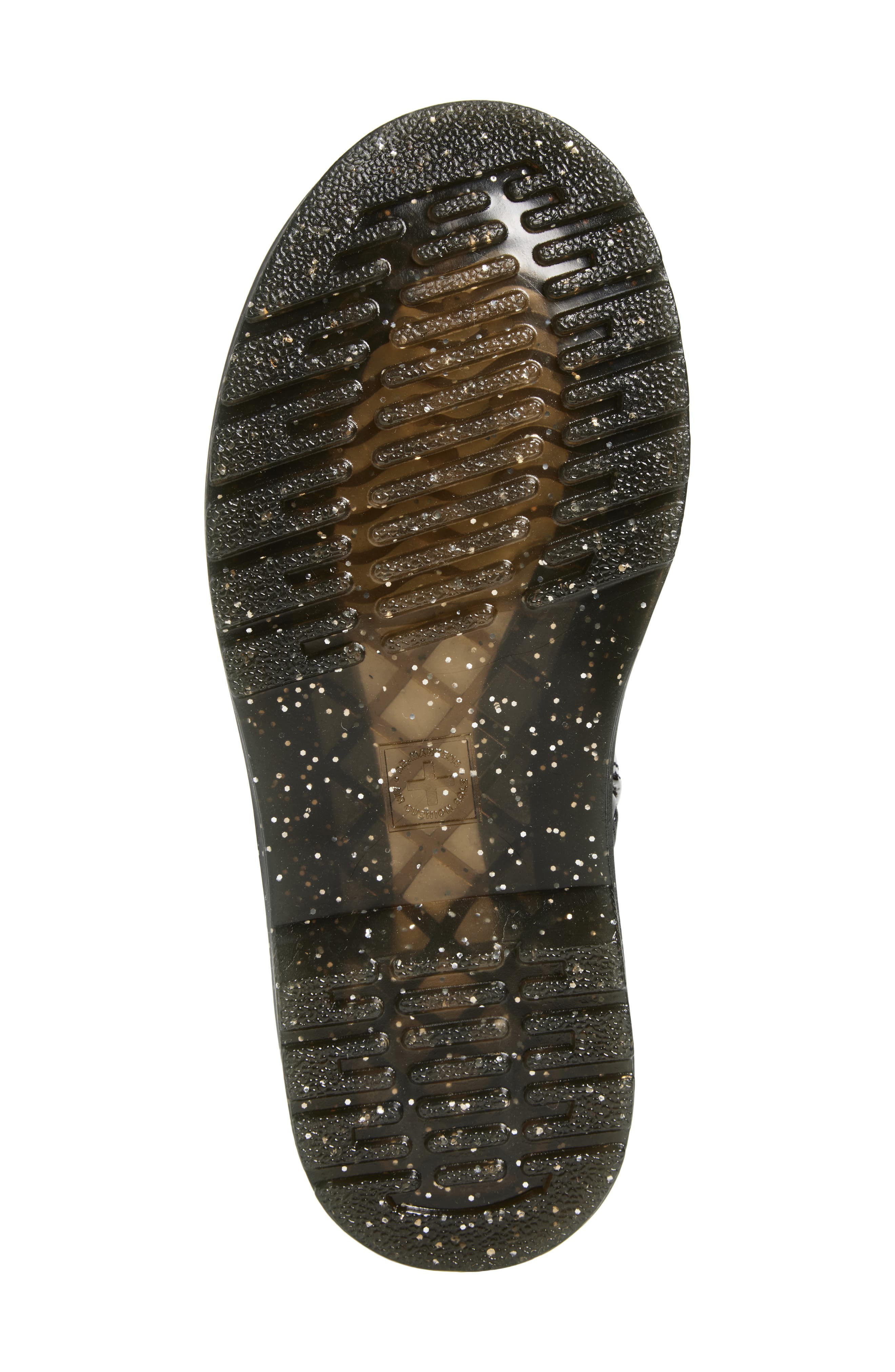 Dr. Martens Kids' Glitter Ombré Boot, Alternate, color, Silver And Black