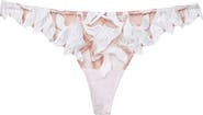 Fleur Du Mal Lily Embroidered Hipster Thong