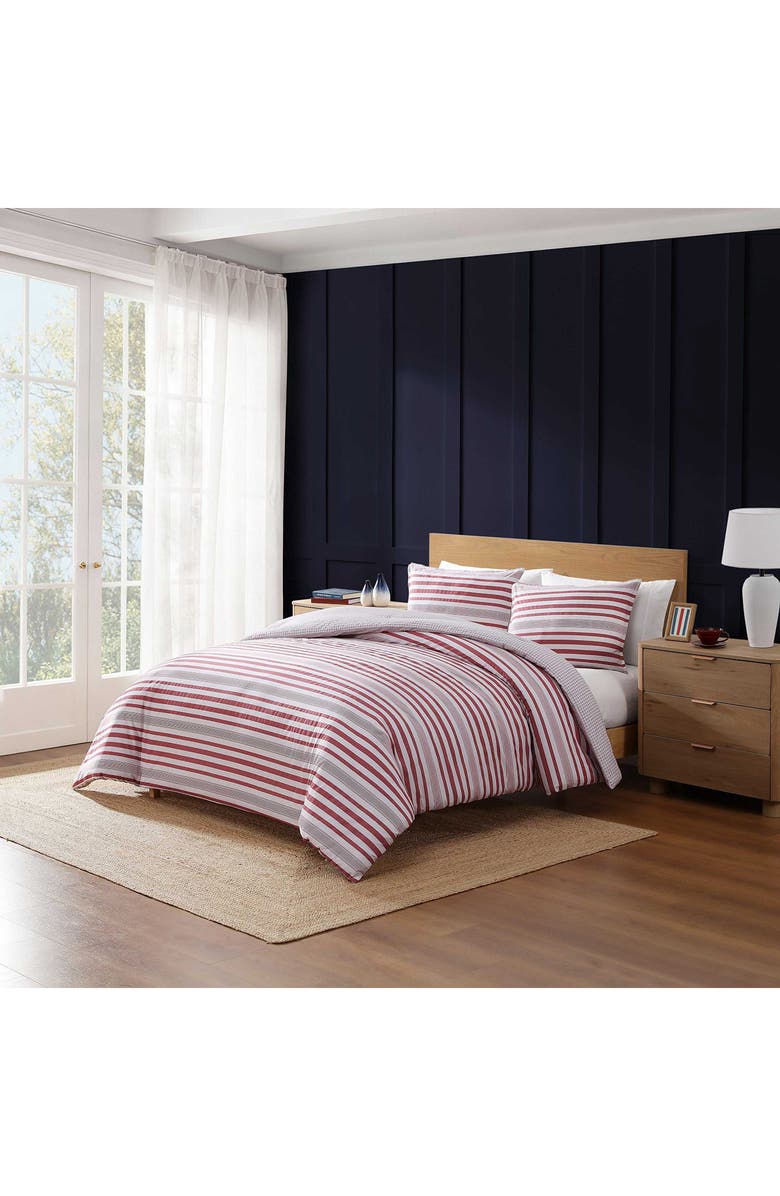 Tommy Hilfiger Mandalay Beach Stripe Comforter & Shams Set, Alternate, color, Ivory/ White/ Red