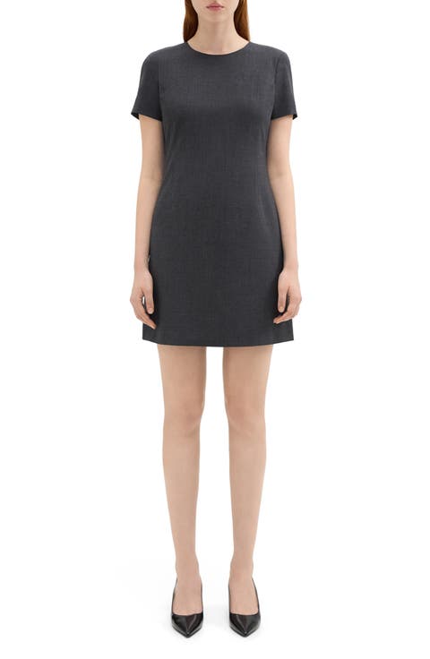 Jatinn Wool Blend Short Sleeve Dress