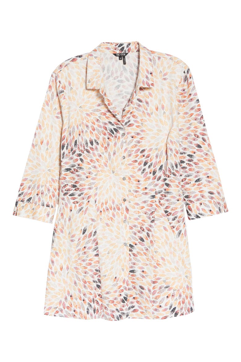 Morning Burst Shirt Jacket, Alternate, color, ORANGE MULTI