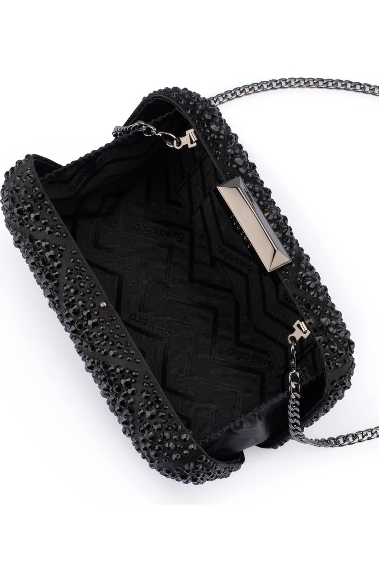 Olga Berg Keren Crystal Hotfix Frame Clutch, Alternate, color,