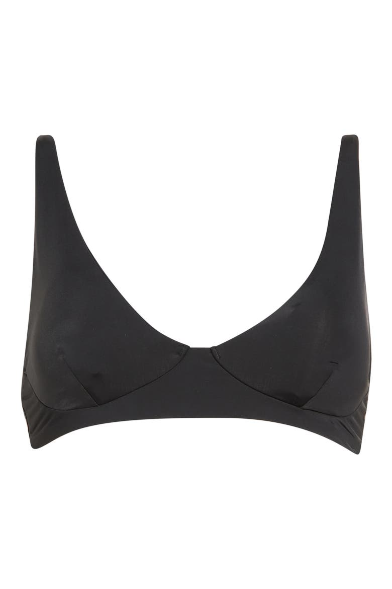 Sol Searcher Cami Plunge Bikini Top, Alternate, color, BLACK PEBBLE