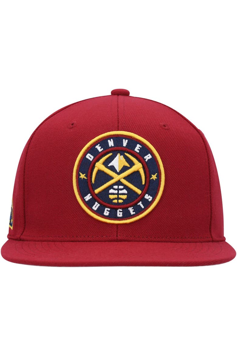 Men's Mitchell & Ness Red Denver Nuggets Side Core 2.0 Snapback Hat, Alternate, color, Red