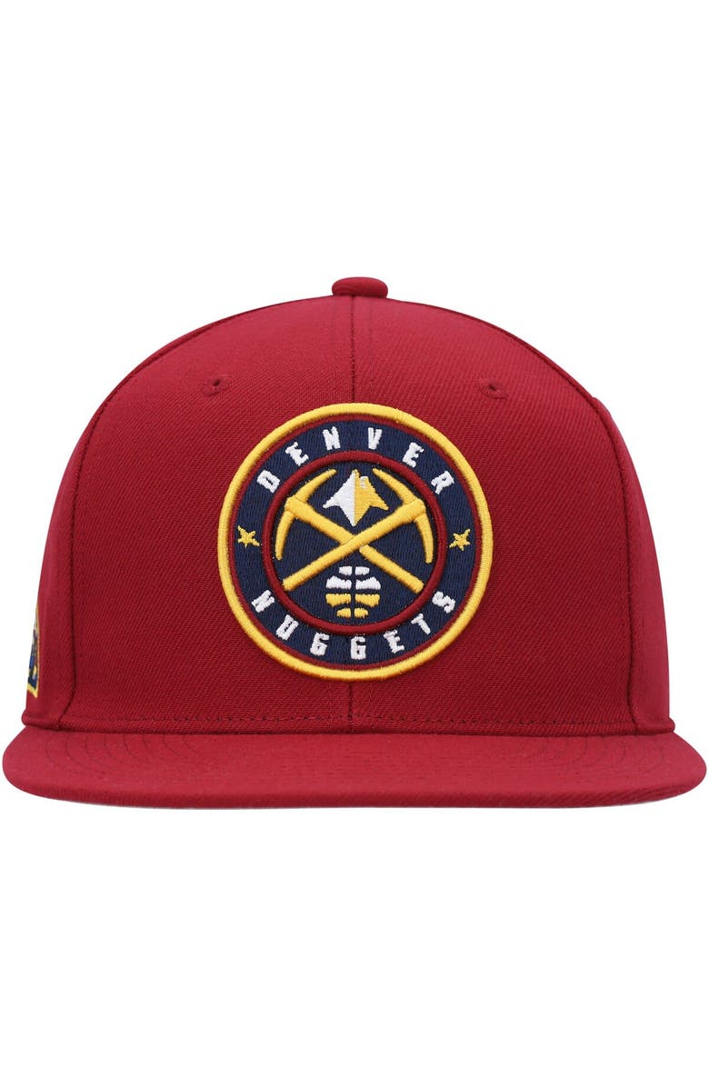 Mitchell & Ness Men's Mitchell & Ness Red Denver Nuggets Side Core 2.0 Snapback Hat, Alternate, color,