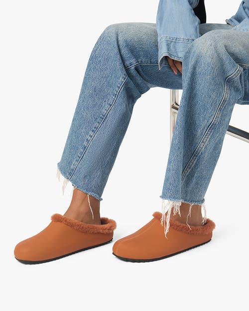 Weworewhat Vegan Leather Clog In Camel