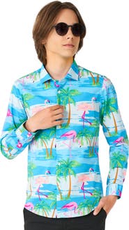 OppoSuits Kids' Flaminguy Dress Shirt