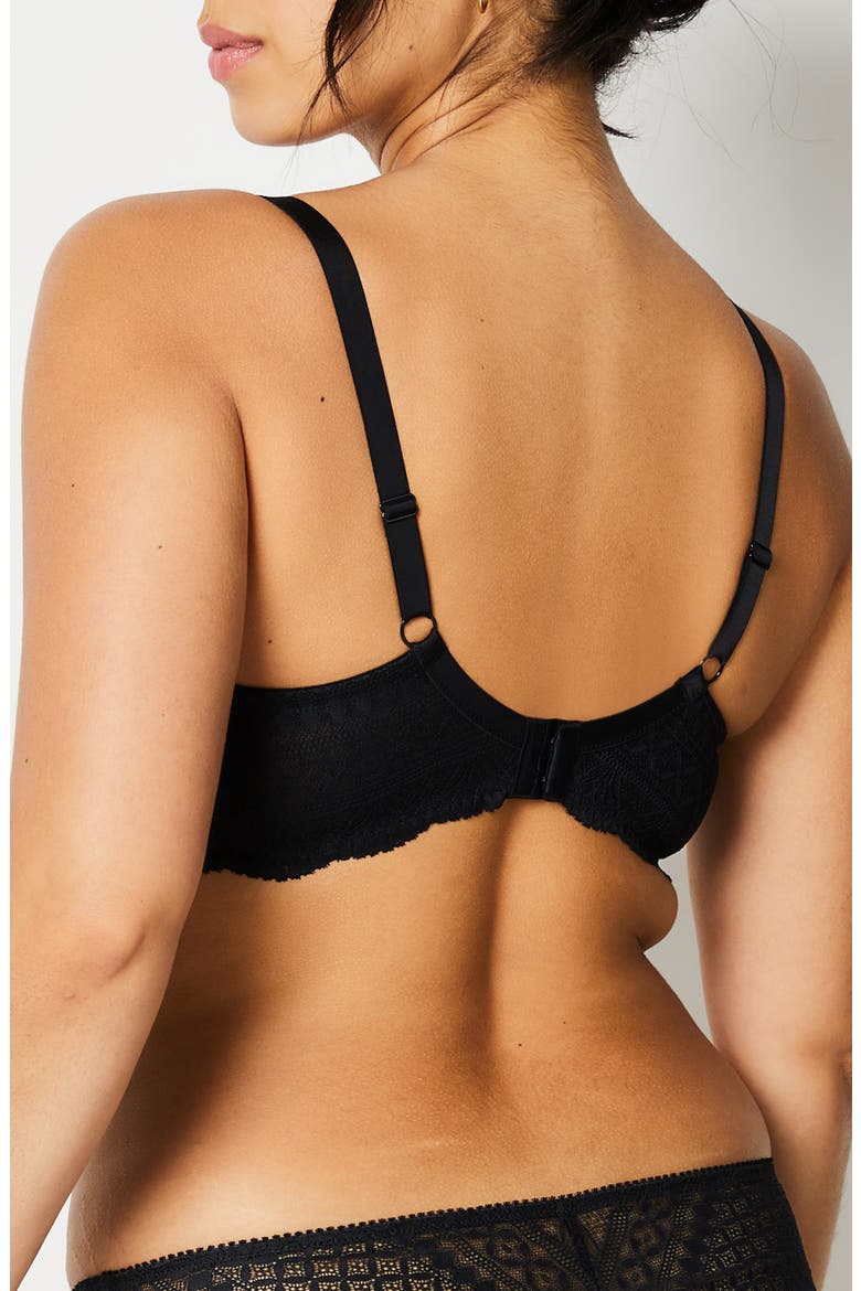Idole Classique Lace Underwire Bra, Alternate, color, BLACK