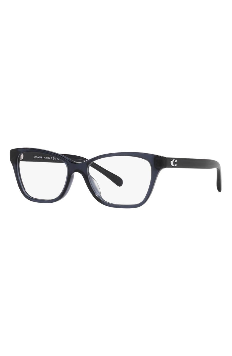 COACH 52mm Butterfly Glasses, Alternate, color, Black