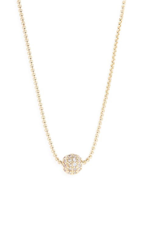 Pavé Ball Pendant Necklace