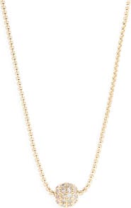 NORDSTROM RACK Pavé Ball Pendant Necklace