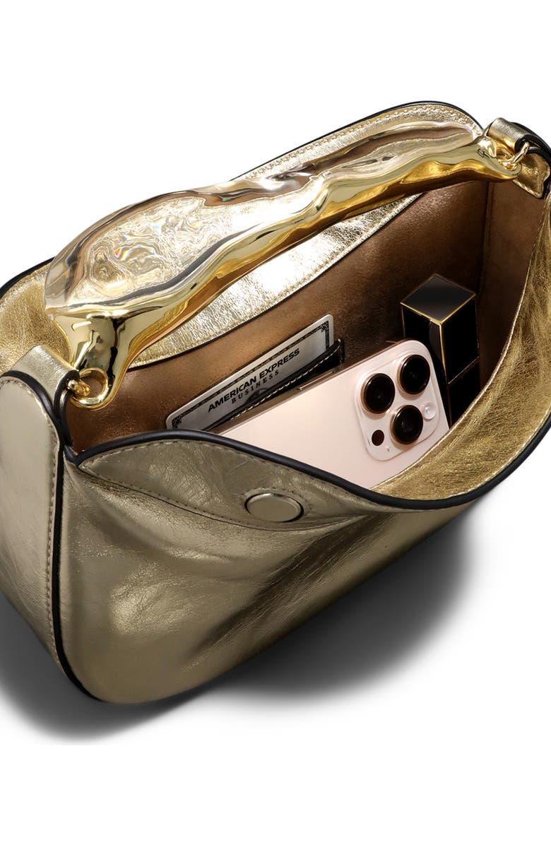 Alexis Bittar Water Stone Top Handle Bag, Alternate, color, Soft Gold