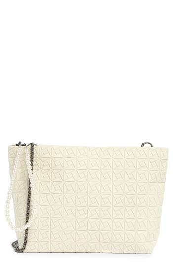 Patrizia Luca Box Pattern Clutch In White