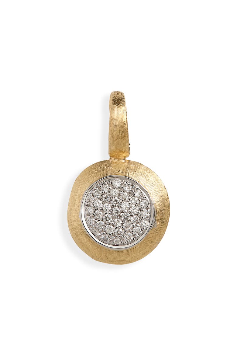 Jaipur 18K Yellow Gold Small Pavé Diamond Pendant, Main, color, YELLOW-WHITE