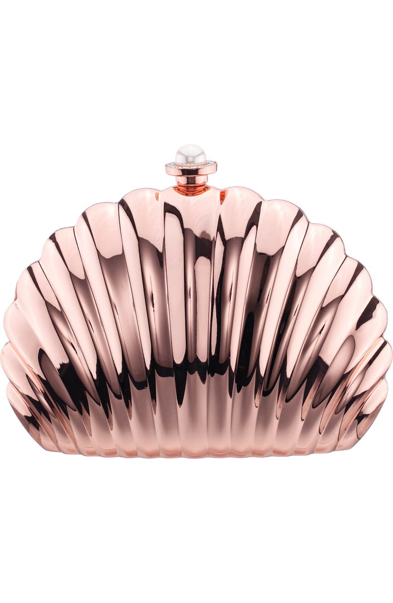 Nina Mariam Shell Clutch, Alternate, color,