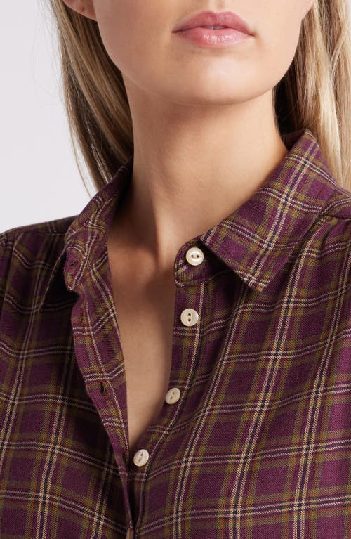 Faherty Olli Check Shirt In Mulberry Plaid