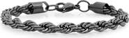 STEELTIME Men's Ion-Plated Stainless Steel Rope Chain Bracelet
