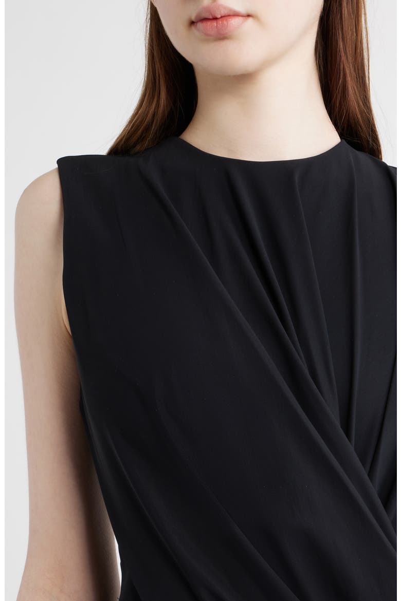 Frozy Ruched Sleeveless Gown, Alternate, color, 37 BLACK