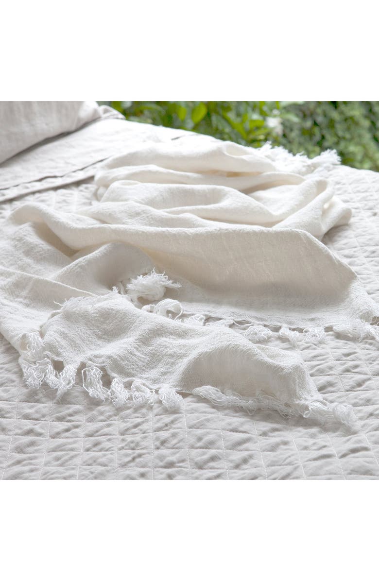 Pom Pom at Home Montauk Throw Blanket, Alternate, color, White