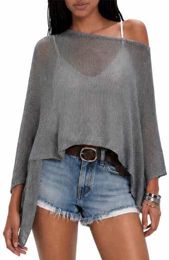 Open Stitch Cape Sweater