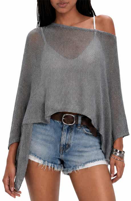 Open Stitch Cape Sweater