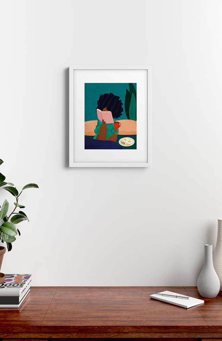 Deny Designs Stay Home No. 5 Framed Wall Art, Alternate, color, Blue