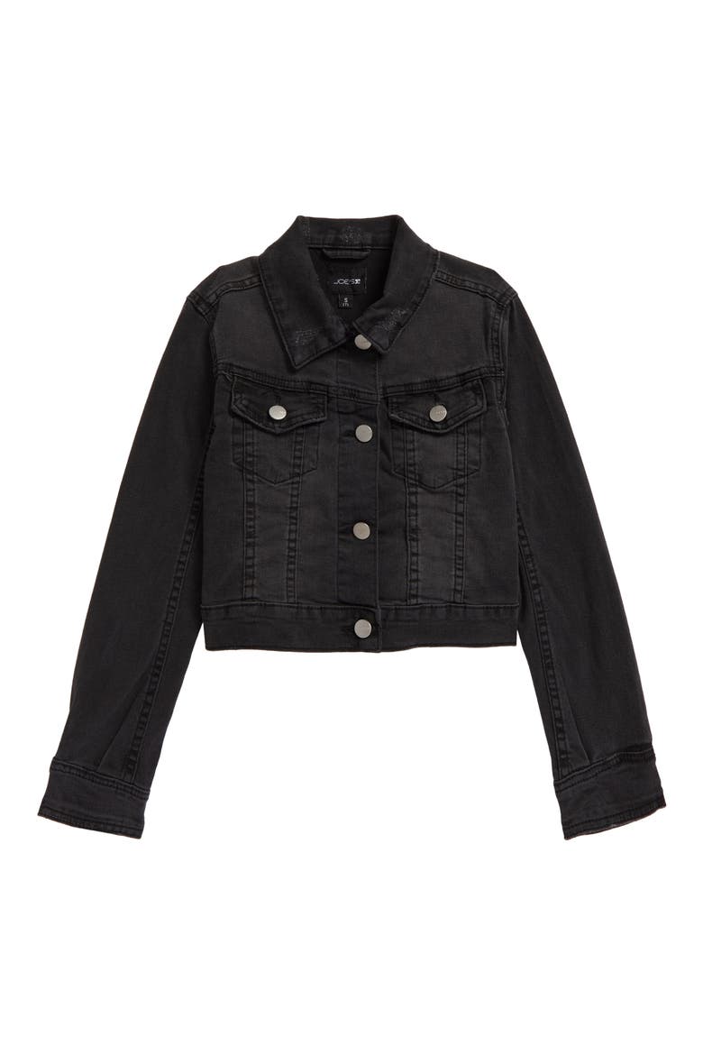 Shrunken Denim Jacket, Main, color, ONYX