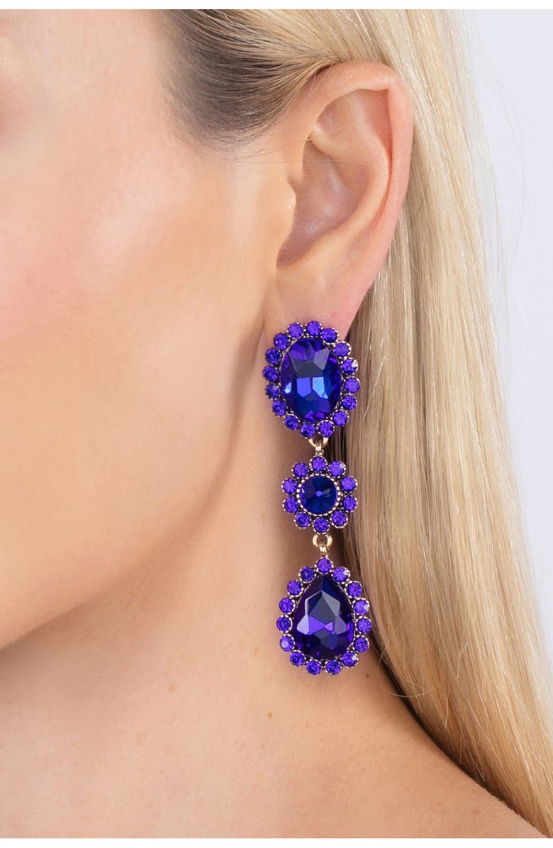 EYE CANDY LOS ANGELES Cascade Blue Drop Earrings, Alternate, color, 