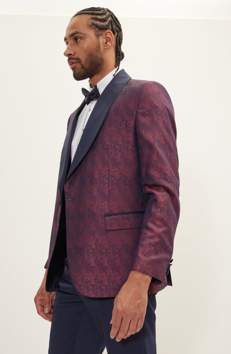 RON TOMSON Metallic Paisley Tuxedo Jacket, Alternate, color, 