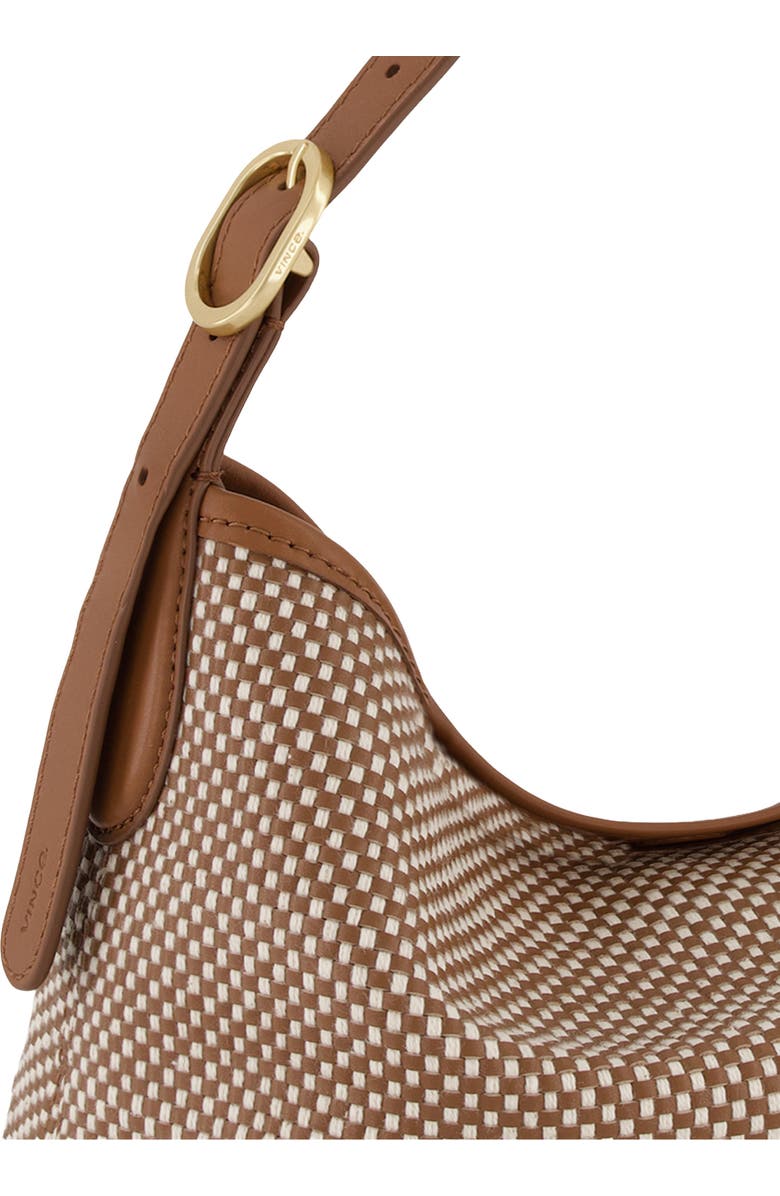 Vince Small Vivian Leather Hobo Bag, Alternate, color, Saddle/ Milk