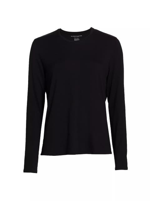 Soft Touch Semi Relaxed Long Sleeve Crewneck T-Shirt