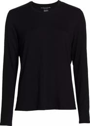 Majestic Filatures Soft Touch Semi Relaxed Long Sleeve Crewneck T-Shirt