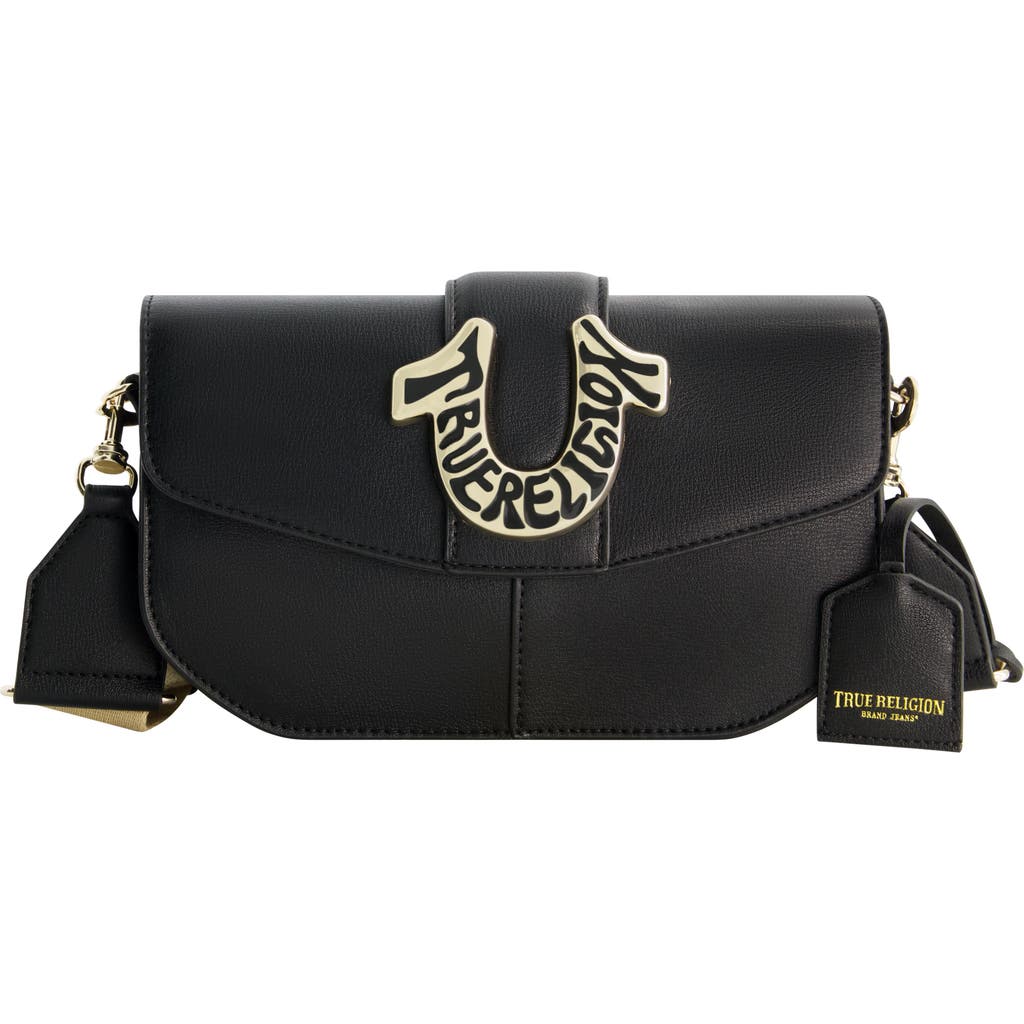 True Religion Shoulder Bag With Signature Logo Accent In Black
