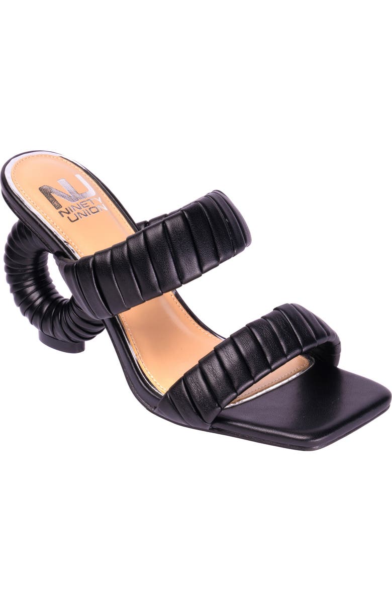 NINETY UNION Ash Heeled Sandal, Main, color, Black