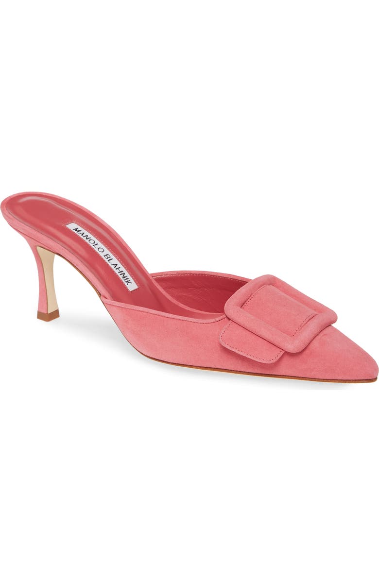Manolo Blahnik Maysalebi Buckle Pointed Toe Mule, Main, color,