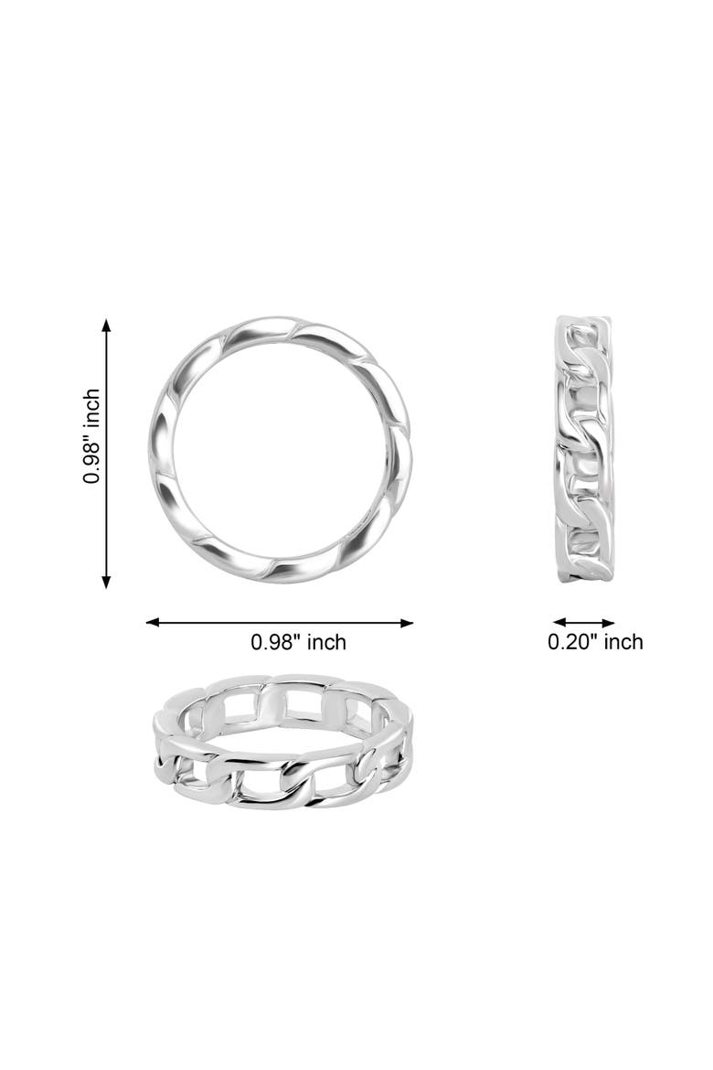 Mens Silver Tone Ring Set Of 2, Alternate, color, Silver