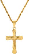 HMY JEWELRY Stainless Steel Crucifix Pendant Necklace