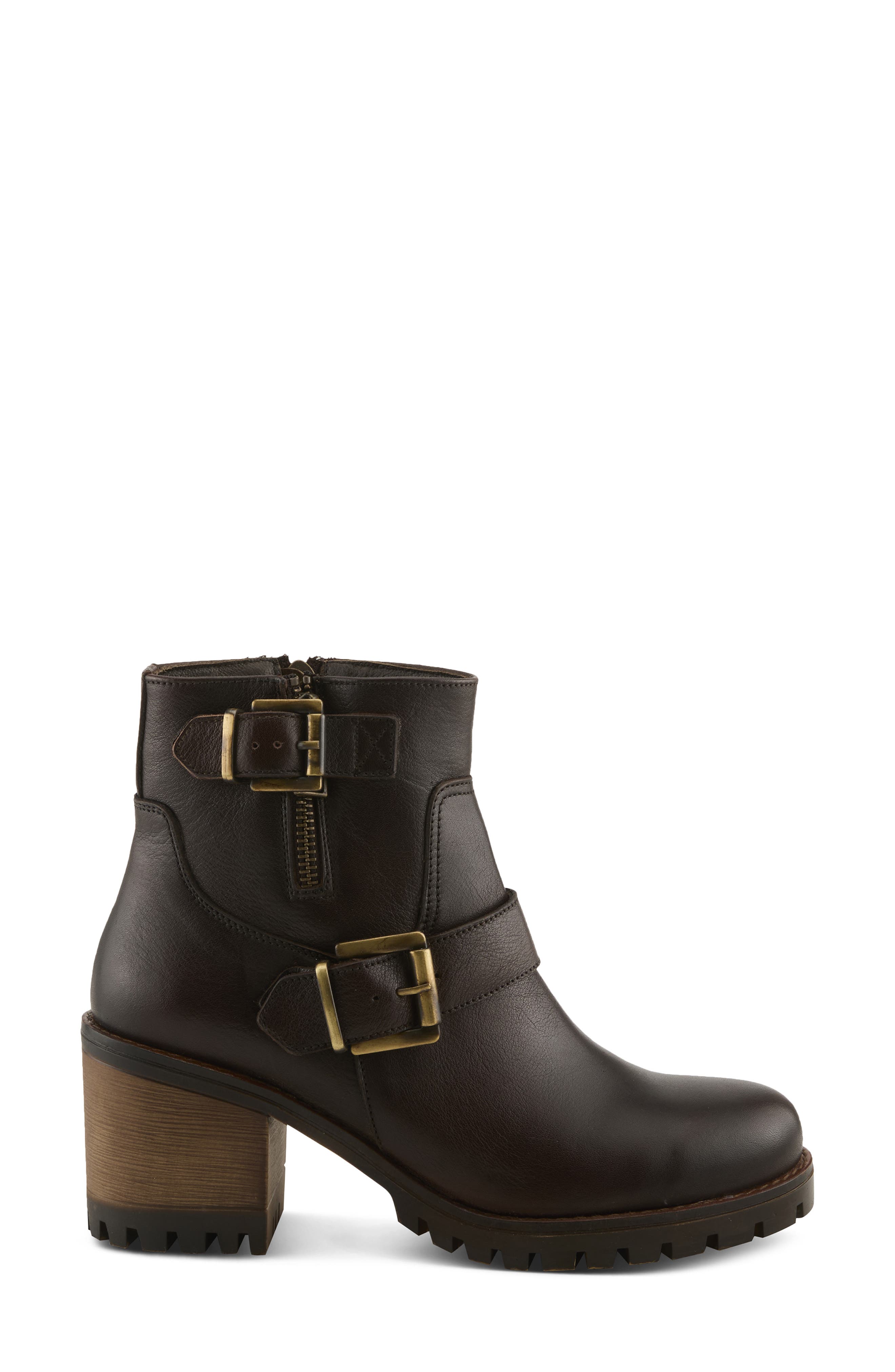 Spring Step Acco Block Heel Bootie, Alternate, color, Dark Brown