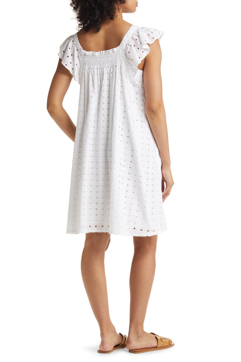 Matching Family Moments Broderie Anglaise Cotton Dress, Alternate, color, WHITE