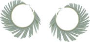OLIVIA WELLES Fringe Hoop Earrings