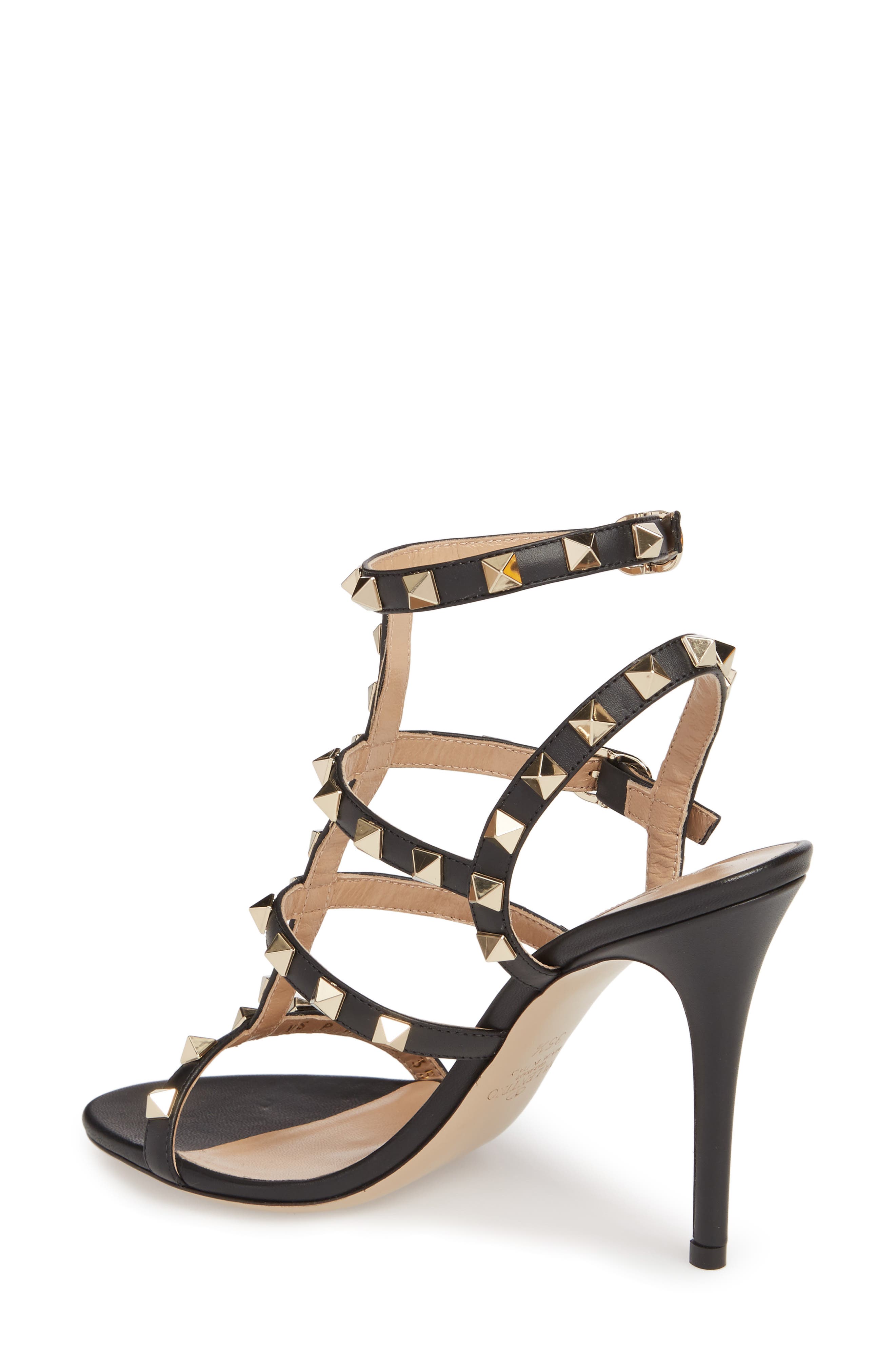 Valentino Garavani 'Rockstud' Ankle Strap Sandal, Alternate, color, 