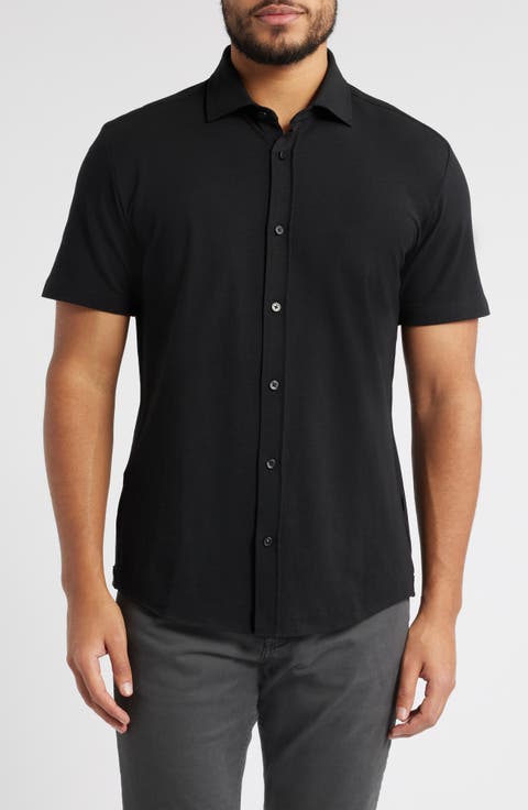 Roan Knit Short Sleeve Button-Up