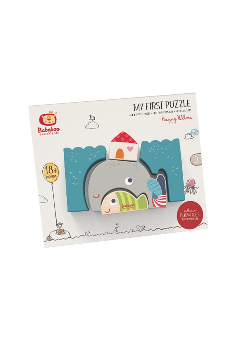 Happy Wilma Whale My First Puzzle, Alternate, color, Grey / Blue