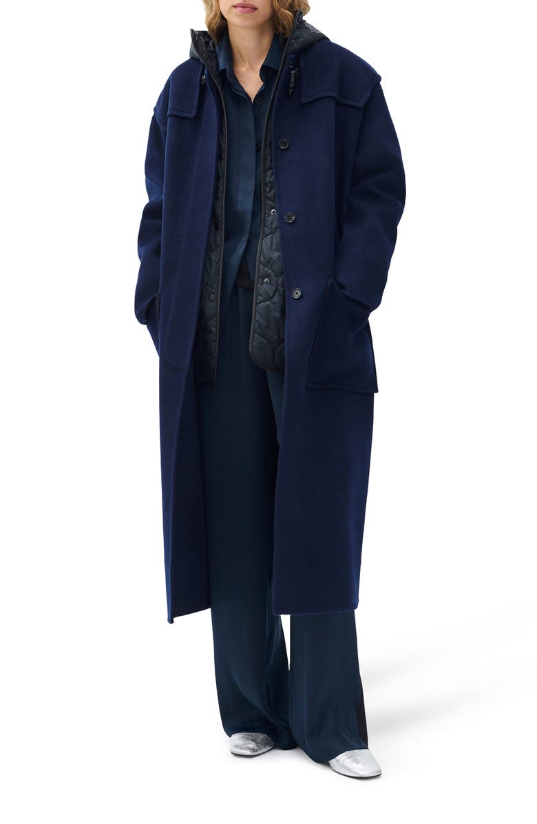 rag & bone Phoebe 2-in-1 Coat, Main, color, Sail