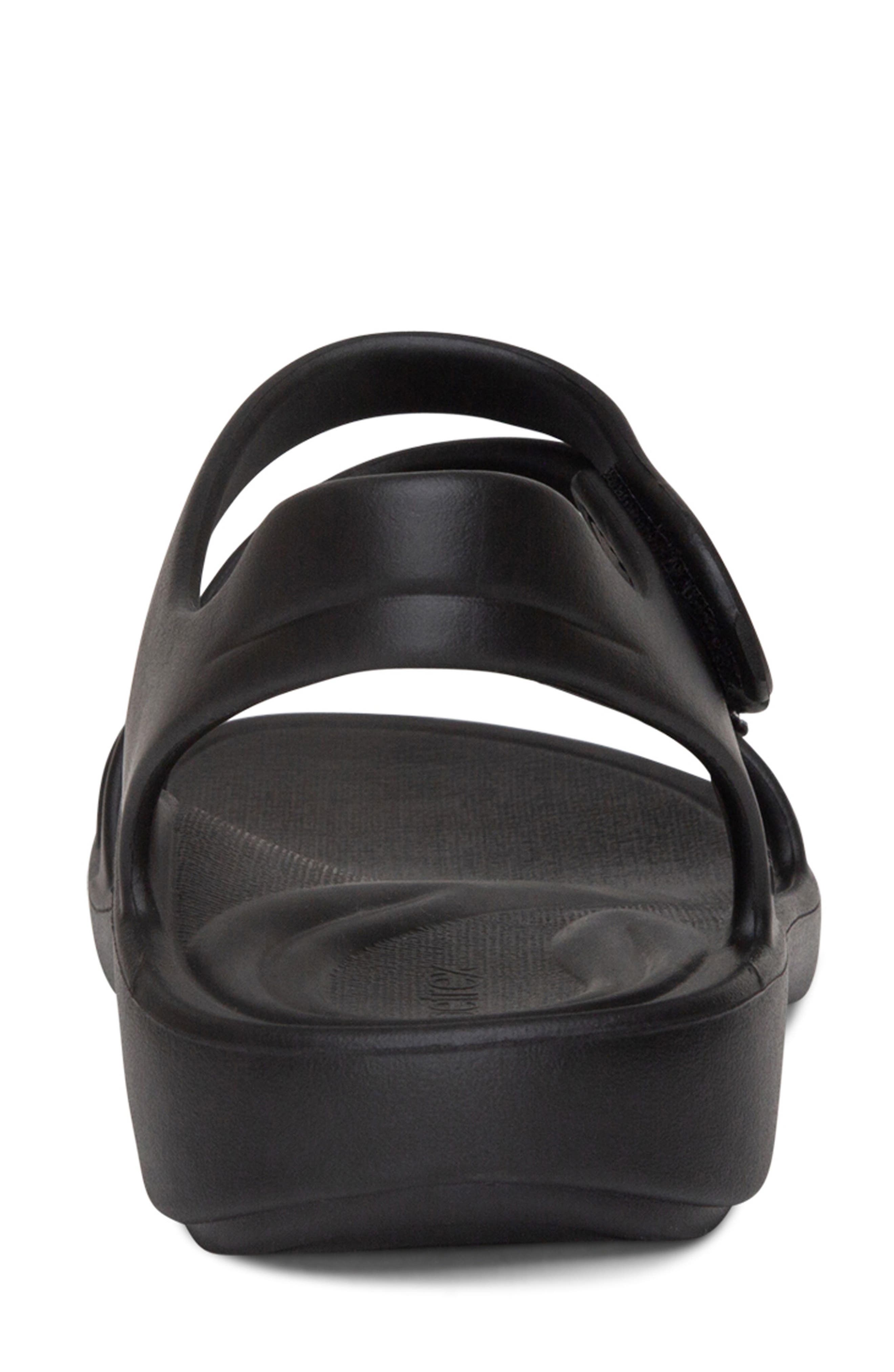 Jillian Waterproof Sandal, Alternate, color, BLACK RUBBER