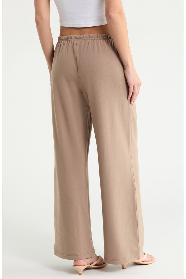 Wide Leg Fleece Pants, Alternate, color, BROWN TRAIL