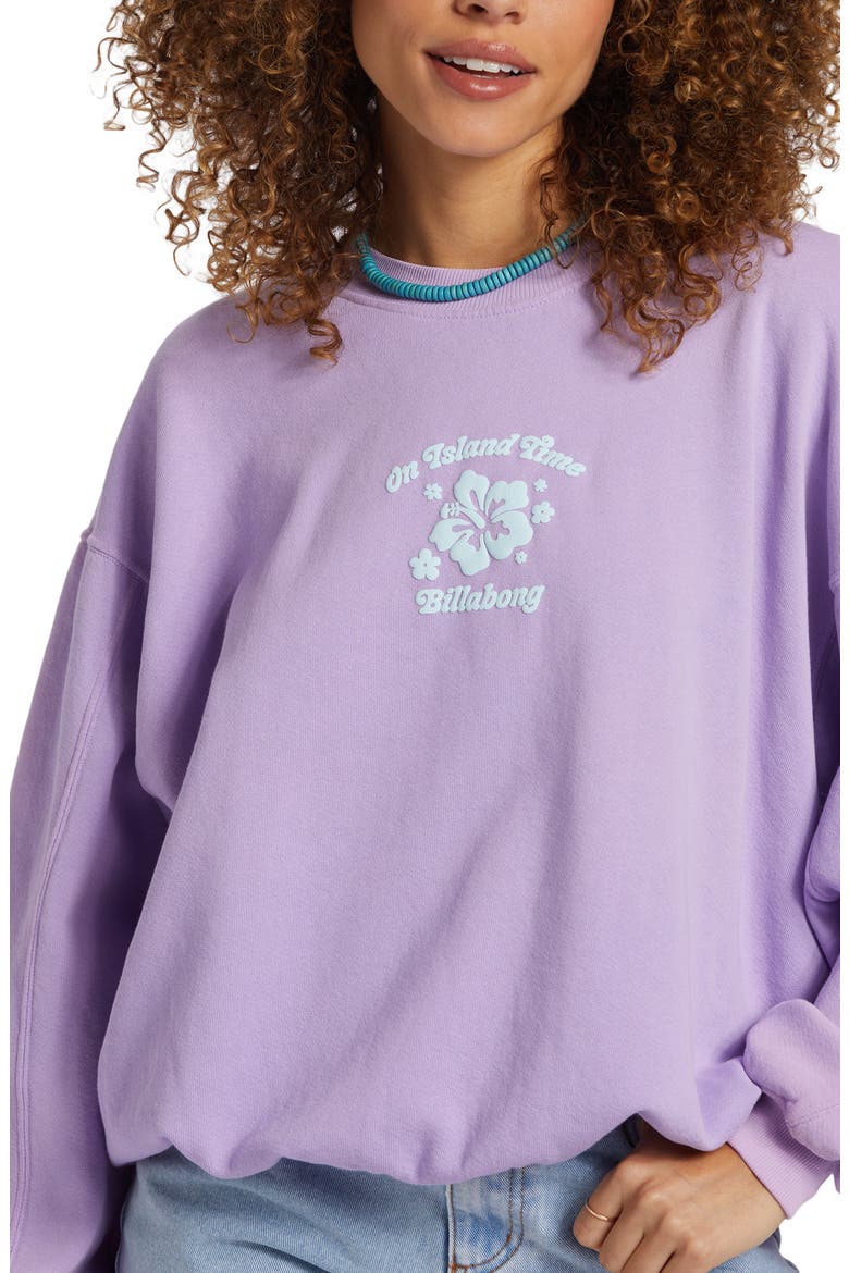Aloha Kendal Crewneck Cotton Blend Sweatshirt, Alternate, color, TULIP