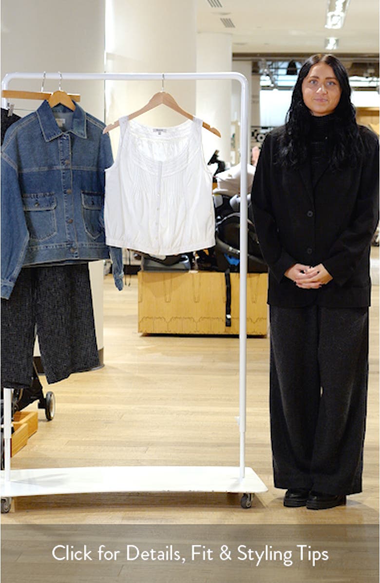 Lace Inset Pintuck Sleeveless Top, sales video thumbnail